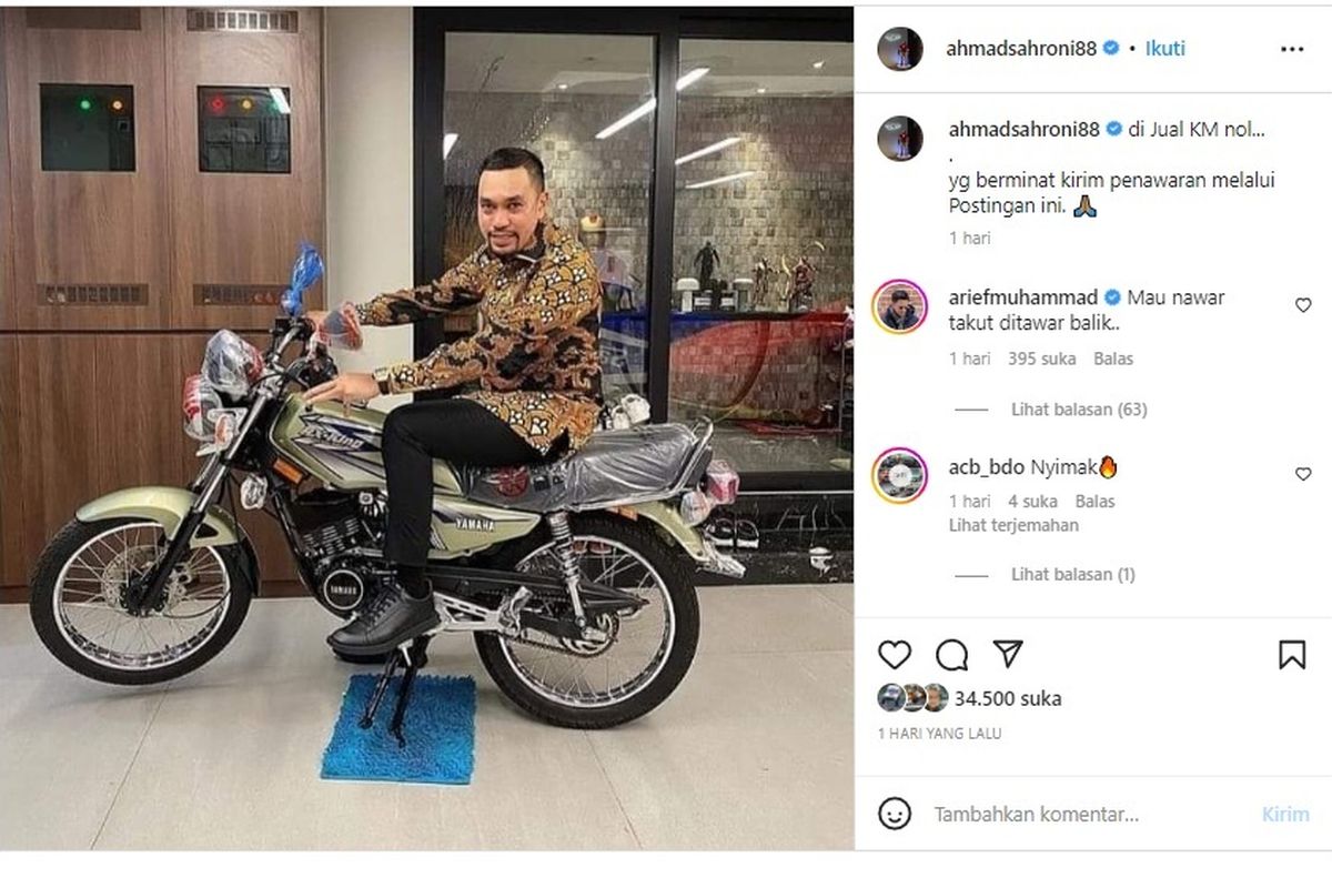 Koleksi Mewah Mobil & Motor Ahmad Sahroni yang Bikin Kagum