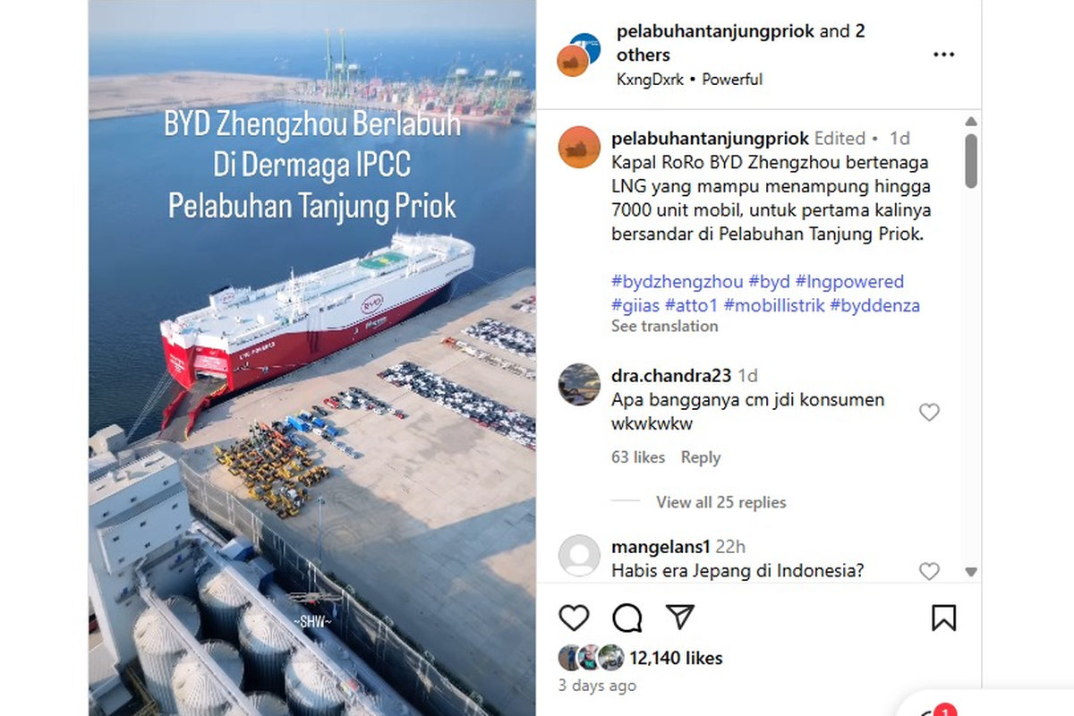 Ribuan Mobil Listrik BYD Tiba di Jakarta via Kapal Zhengzhou, Siap Guncang Pasar!