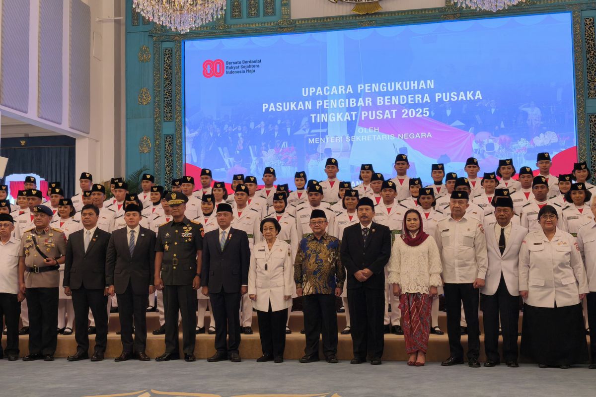 76 Paskibraka 2025 Dikukuhkan di Istana, Megawati Hadir dalam Momen Bersejarah