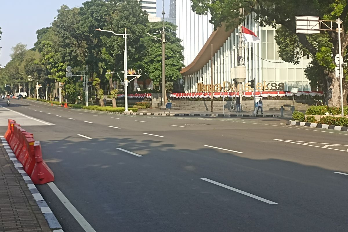 Jalan Sekitar Dibuka Usai Aksi Mahasiswa Bubar