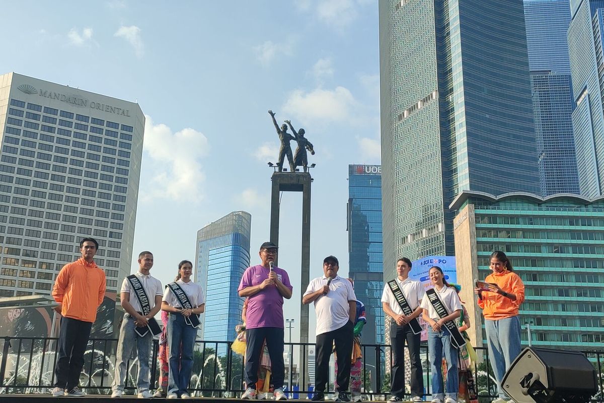 Bundaran HI Ramai Warga di Minggu Pagi, Pramono-Rano Warnai Jakarta dengan Semangat Kolaborasi
